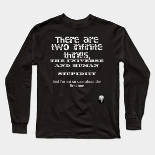 There are two Infinite Things White Long Sleeve T-Shirt